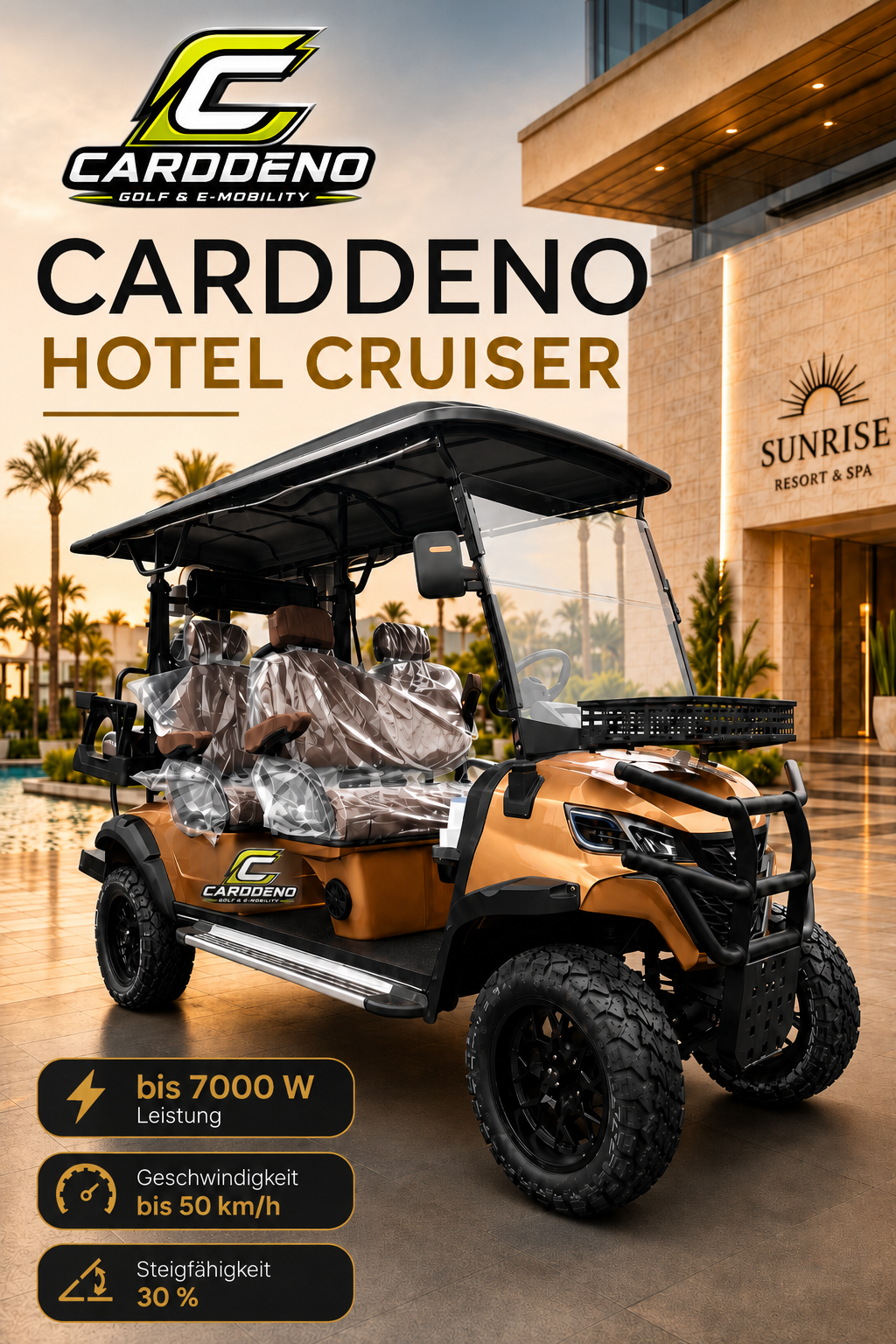 Carddeno Hotel Cruiser 4 Sitzer (Grundpreis)